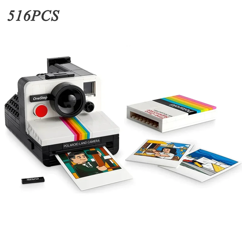 Nápady kreatívne polaroidné ONESTEP SX-70 MODELOVÝ MODELOVÝ MODEL BLAKY BLOKY CONFUKTY BRICKS Hračky Darček pre deti Kid
