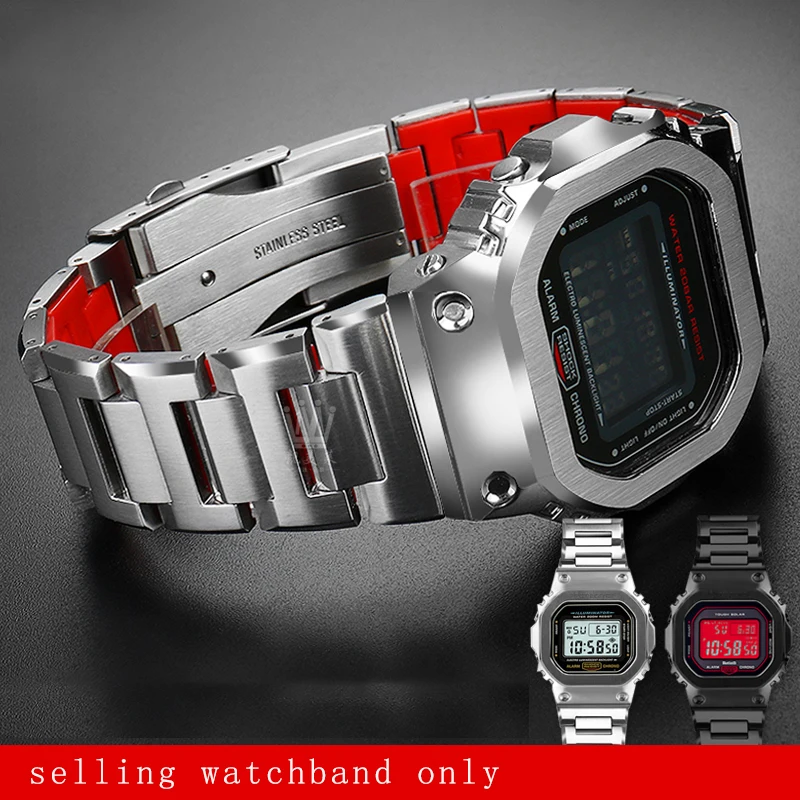 Náramok a puzdro pre Casio DW5600 DW5610 upravené kovové puzdro GW-B5600 Precision Steel WatchBand s príslušenstvom hodinky