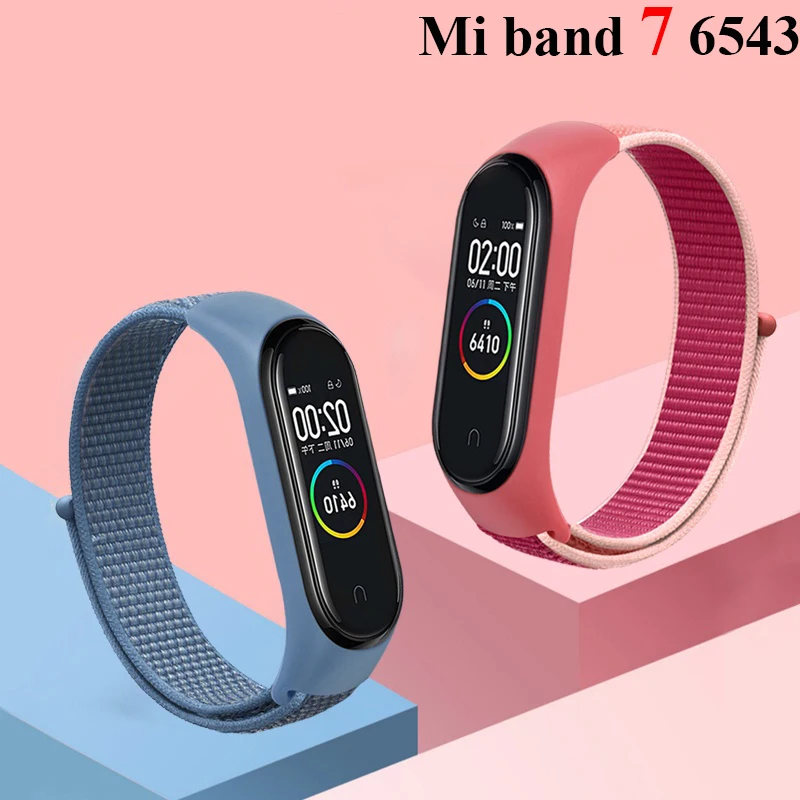 Náramok pre Mi Band 7 6 Strap Nylon Sport Loop Watch Belt Pulsera Correa Mi Band 4 náramok pre Xiaomi Mi Band 5 4 3 Náramok