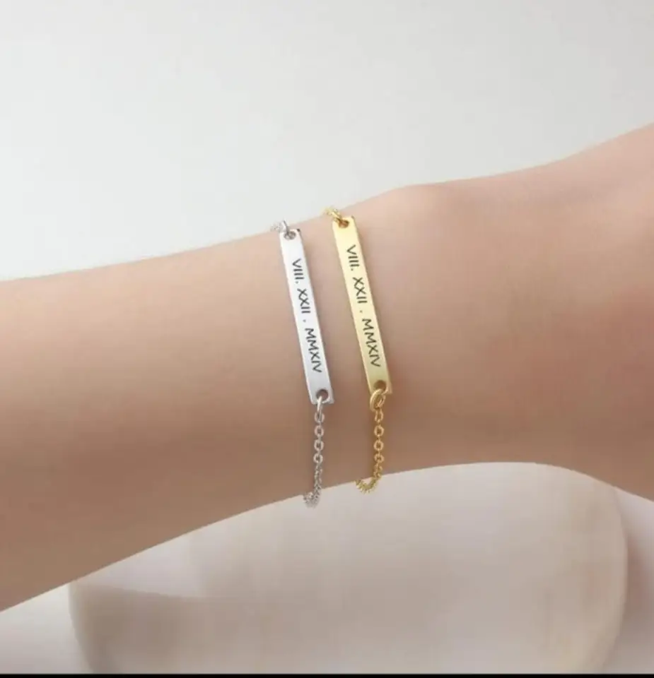 Náramok pre ženy vyryté náramky z nehrdzavejúcej ocele Custom Coordinate Cuffs pre mužov náramok mantra