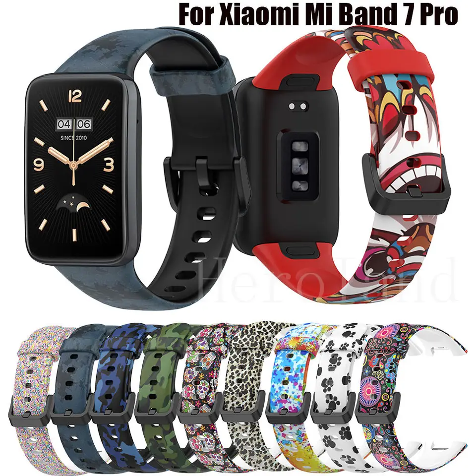 Náramok s náramkom pre náramok pre Xiaomi Mi Band 7 Pro Strap Band pre Miband 7Pro Smart WristsTrap Printing TPU Belt Accessories