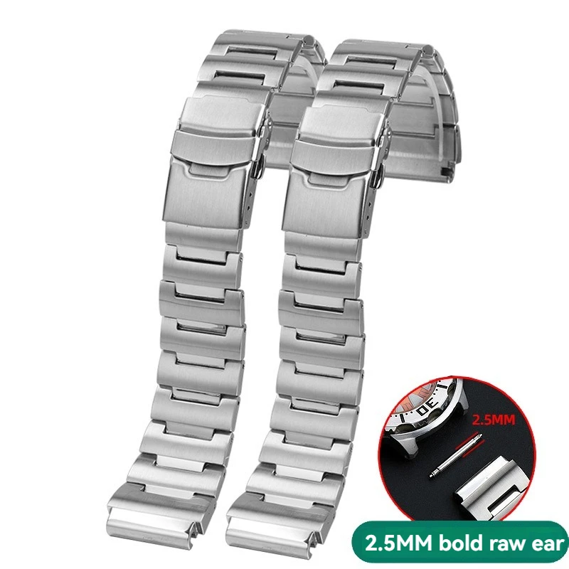 Náramok z nehrdzavejúcej ocele 20 mm pre Seiko č. 5 Presné oceľové hodinky Červené ozubené vodné príšery SHRPH75K1 SKX781 STRAP