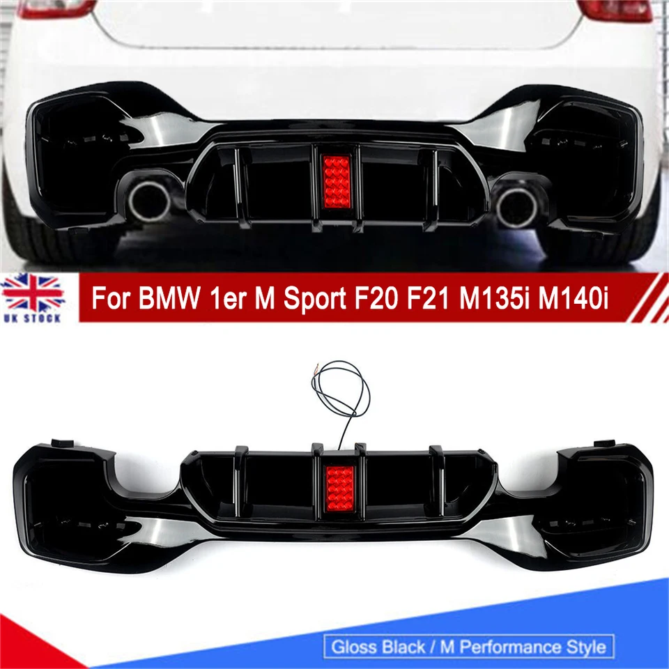 Nárazník zadného difúzora s LED pre BMW 1er M Sport F20 F21 M135I M140I Príslušenstvo lesklý čierny ABS Tail Lip No LED ochrana zadnej ochrany