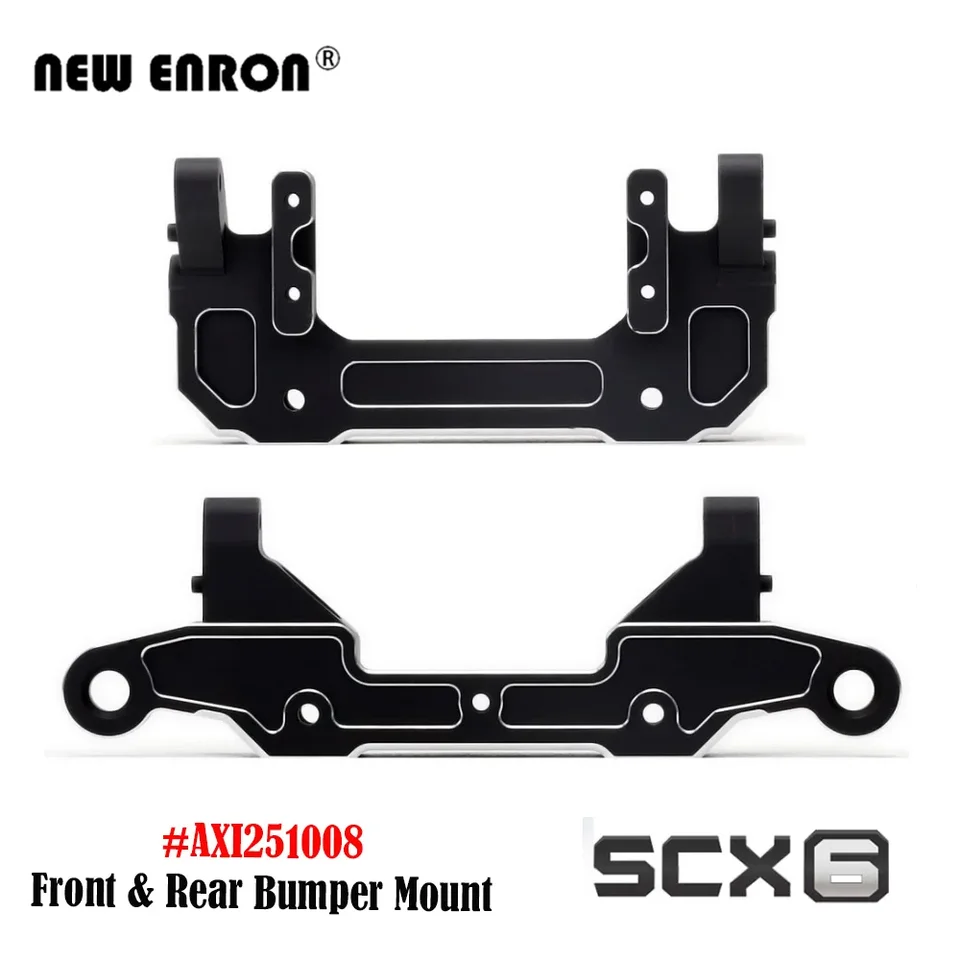 Nárazný držiak predného zadného zadného zadného axi251008 Hliník pre rc crawler axiálny scx6 Jeep JLU Wrangler Trail Honcho 4WD AXI05000 AXI05001