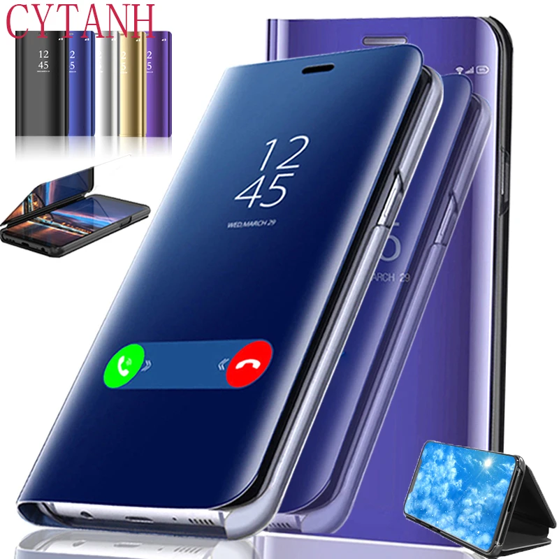 Nárazový prípad pre Xiaomi Redmi Poznámka 13 14 7 9 Pro 9S 10S 11S 12S 12 + Plus 5G 12S 4G Mirror Flip Cover na Redmi 12c 10A 10C