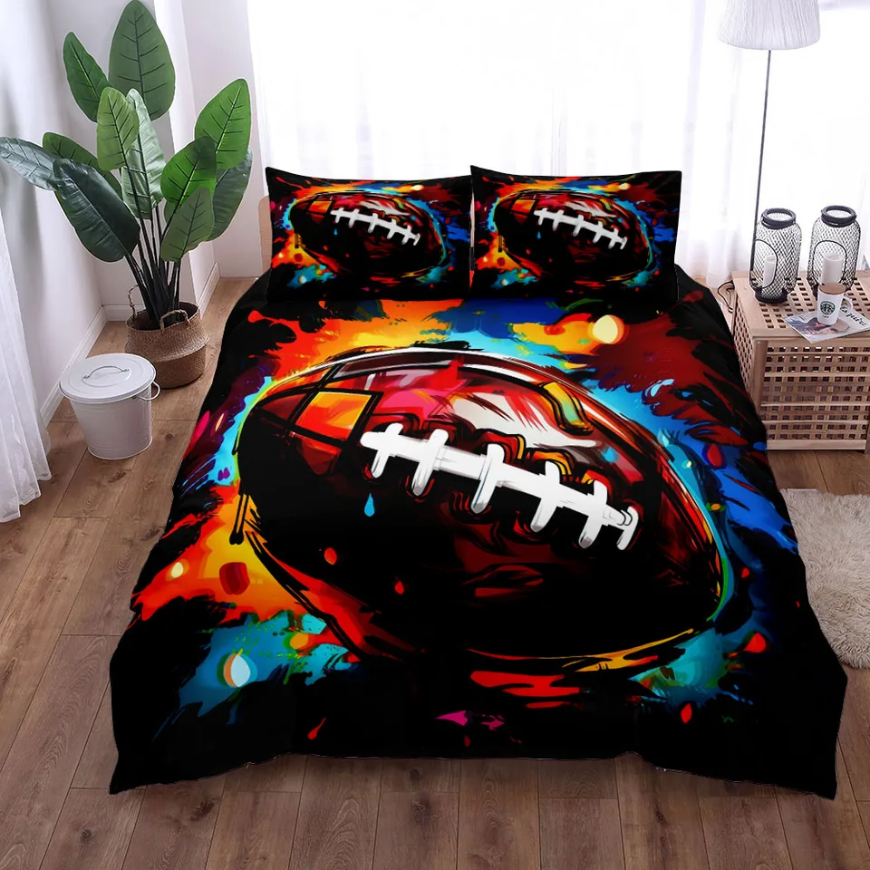 Národný futbalový plagát Obliečka na obale Set King King Queen Double Full Twin Single veľkosti posteľná bielizeň