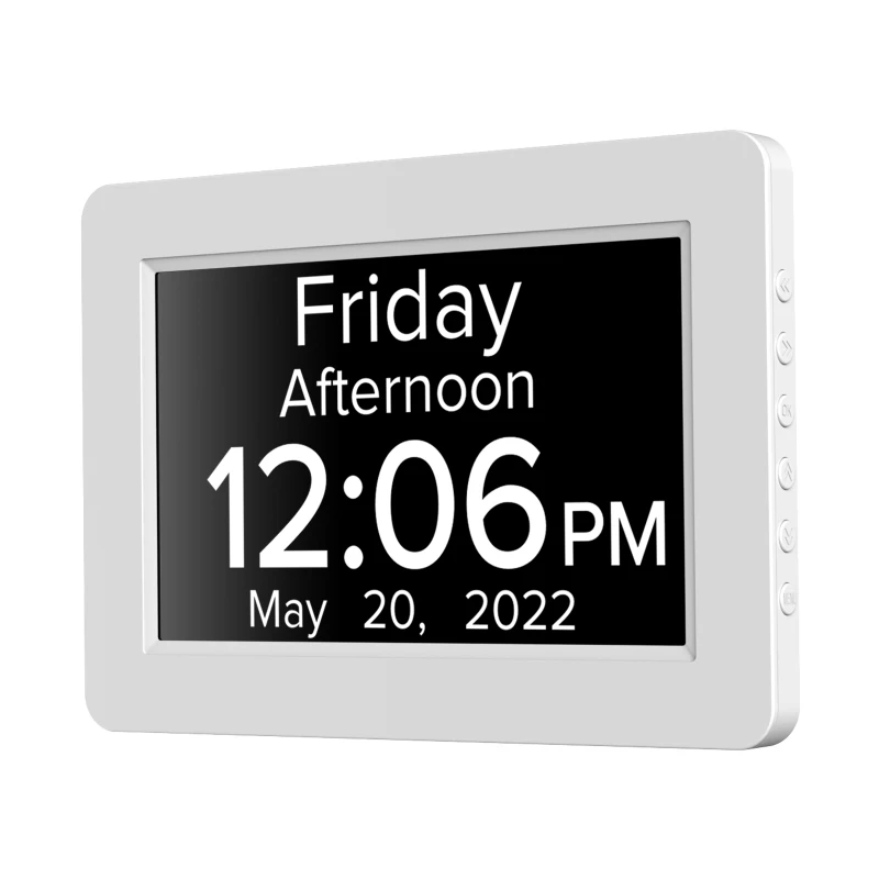 Nástenná 8 -palcová digitálna kalendárka Deň alarmov 8 Clock 8 Alarm pre extra narušeného videnia ľudí starých seniorov demencia