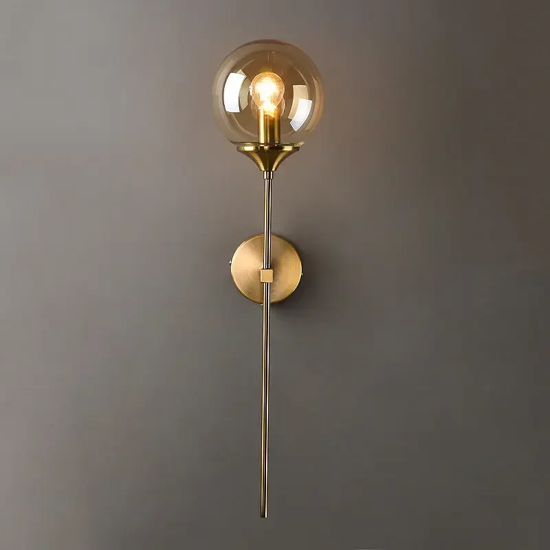 Nástenná dekorácia koridor zrkadlová reštaurácia LED nástenné svetlá sklenená stena lampa kreatívna zlatá okrúhla nočná lampa Nordic Obývacia izba