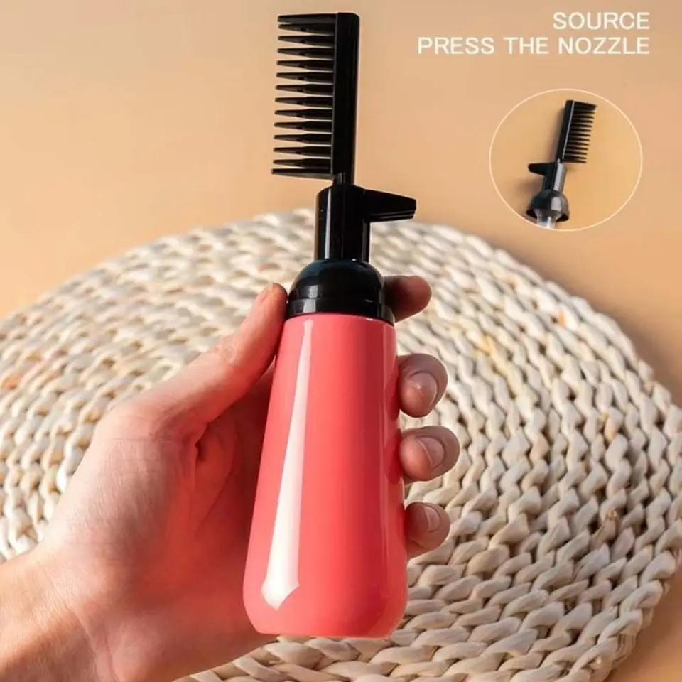 Nástroj na kaderník Lotion Dispening Doplniteľná prázdna fľaša na vlasy sfarbenie hrebeňového bitky Fľaš