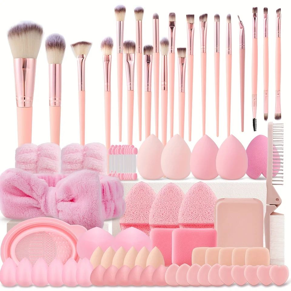 Nástroje na make -up Brush 101pcs make -up kefka Set špongia práškový make -up vajec set cestovný balíček cestovného balíka