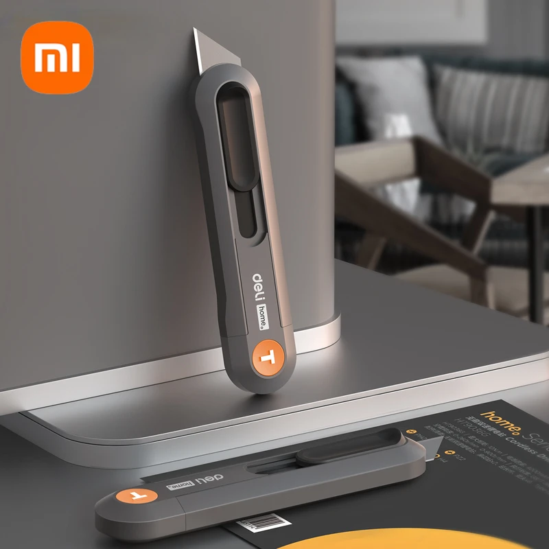 Nástroje Xiaomi 1 ks 9/18 mm zelené/šedé priemyselné tvare Thape Utility Nôž Multifunkčný prenosný kuriérový rozbaľovací nože