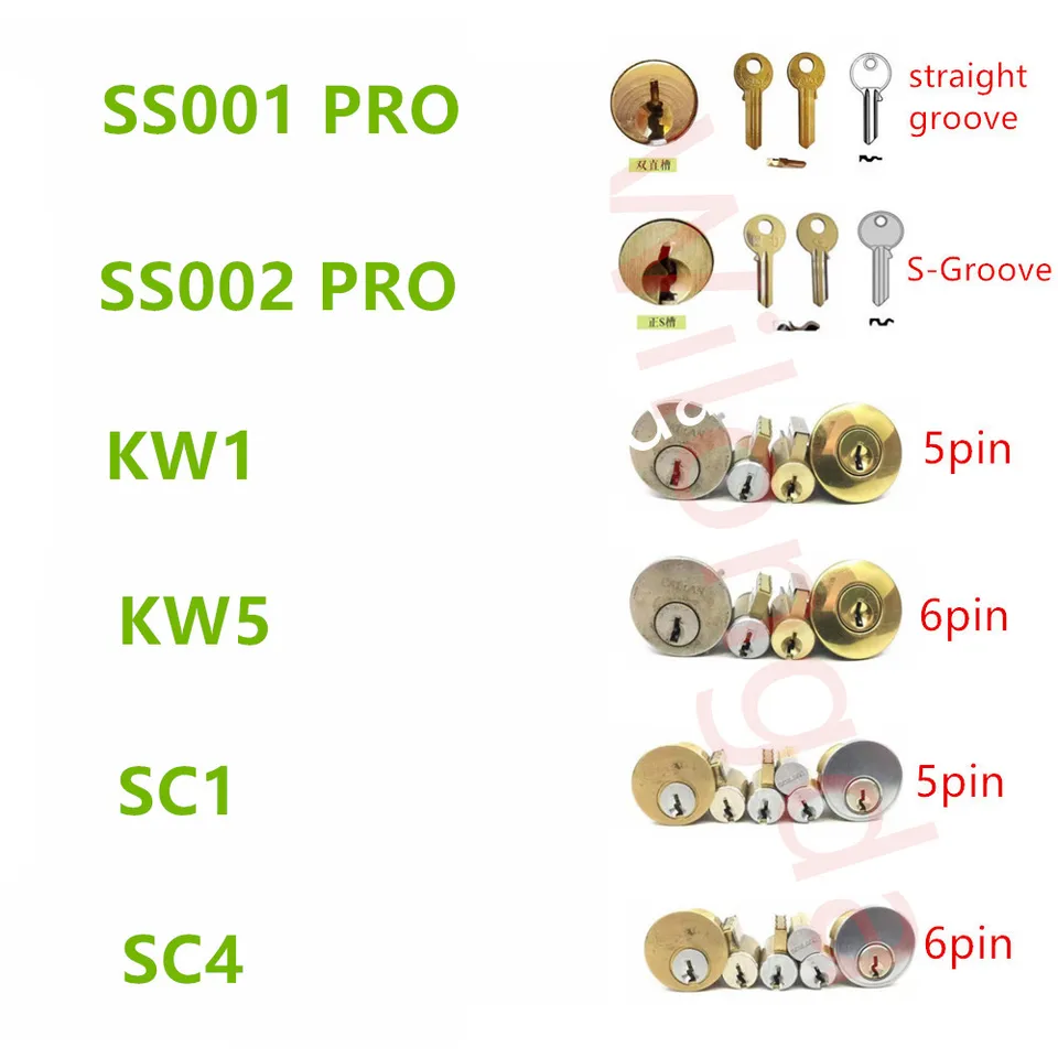 Nástroje zámočníkov Lishi 2 in 1 Nástroj SS001 SS002 SS002R PRO R52 KW1 KW5 SC1 SC4 SC20 M1/MS2 AM5 R52L LW4 LW5 pre domáce civilné zámky