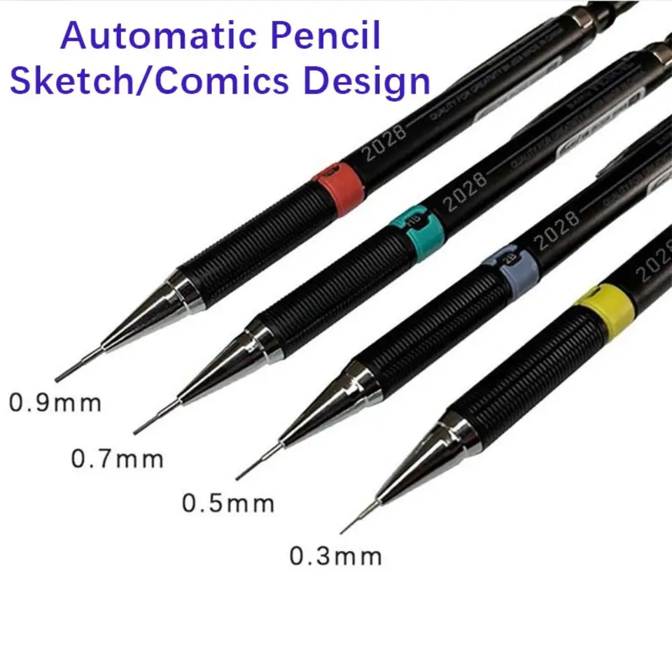 Nízka gravitácia automatická ceruzka 0,3/0,5/0,7/0,9 mm profesionálne kreslenie náčrtu náčrtu náčrtu komiksu Dizajn Mechanická ceruzka