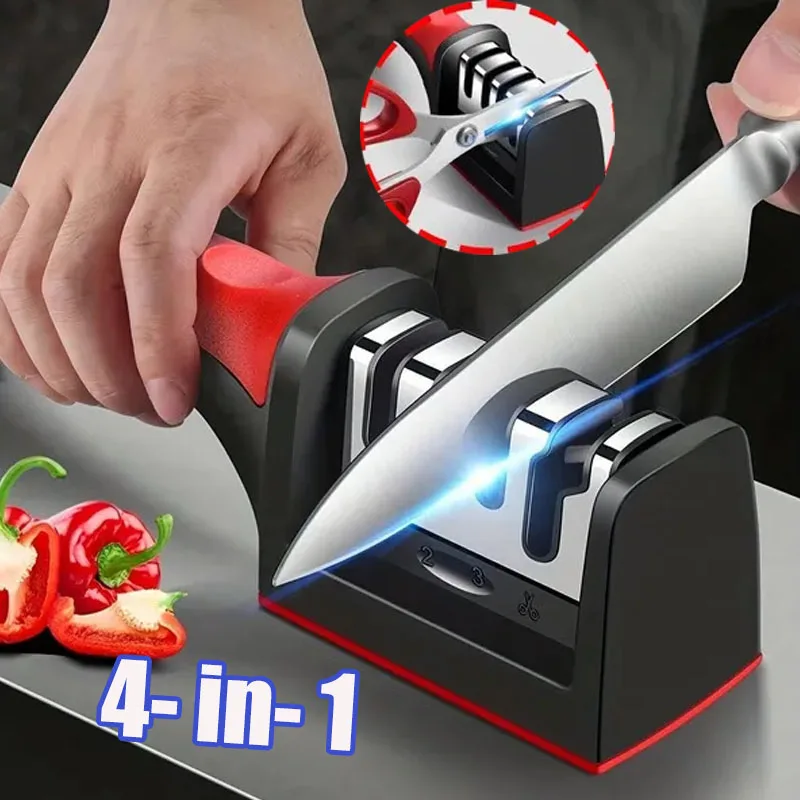 Nôž na orezávač ručného vreckového multifunkcie 4 etáp typu rýchle zaostrenie nástroja nôž na zaostrenie kamenných kuchynských doplnkov Gadget