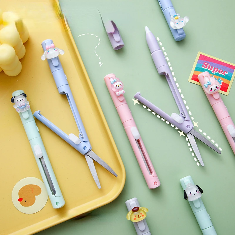 Nôž na strih papiera v tvare pera bez zranenia+nožnica nožnica nôž noža screting Nástroj Presná nálepka Washi Tape Cutter DIY