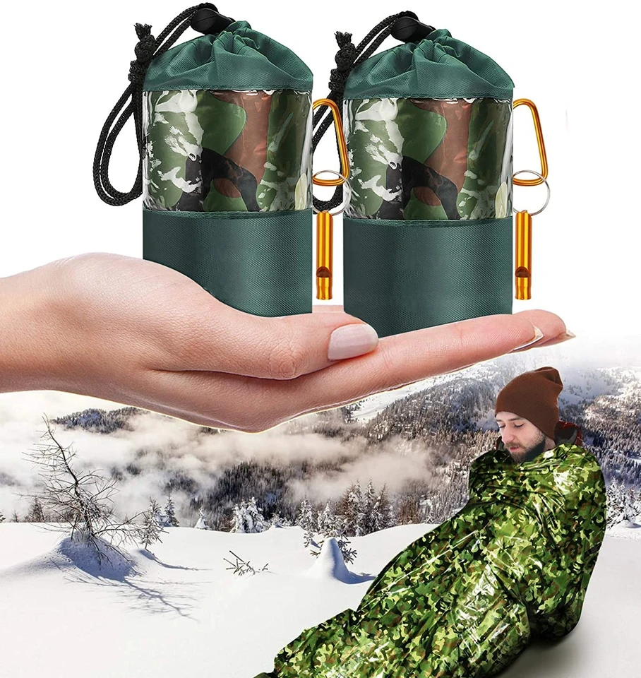 Núdzový spacák ultra vodotesný mylar tepelné prikrývky ľahké prežitie spacák