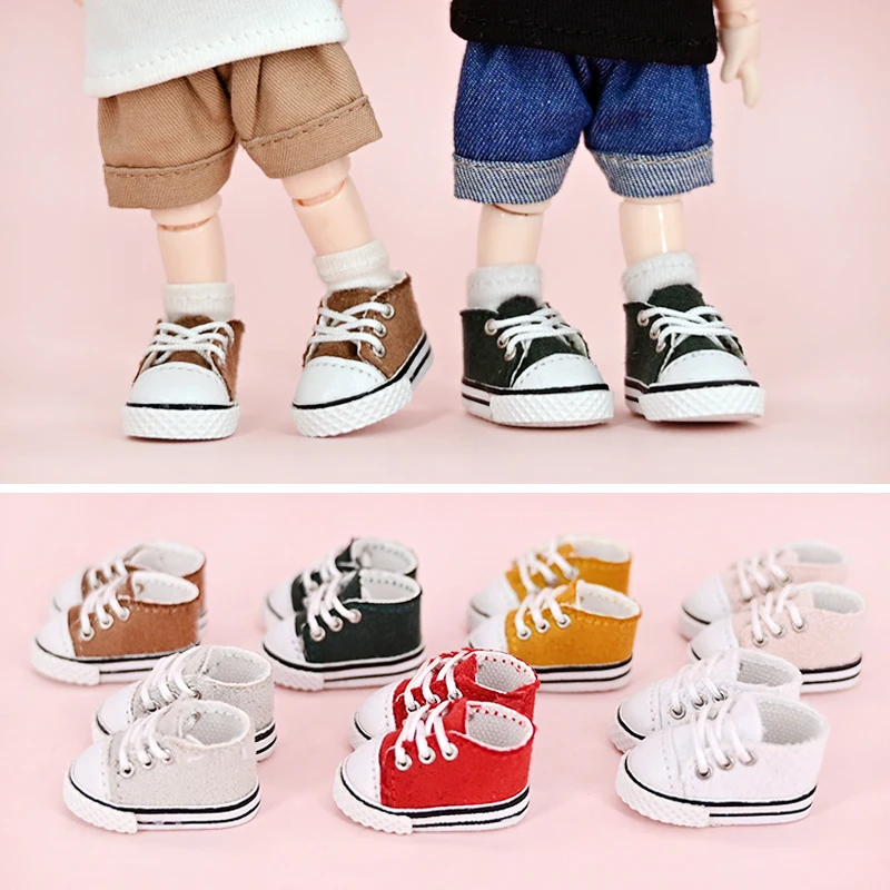 OB11 Doll Casual Canvas Shoes Dolls Sneakers topánky s Shoelace Accessories for Penny, Obitsu11, GSC Body, YMY, 1/11BJD Doll