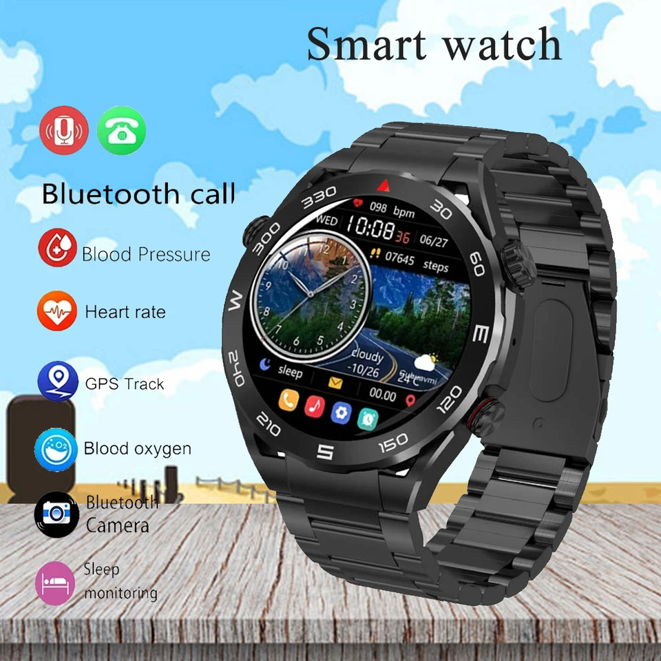 Obchod Mimoriadny majster Smartwatch Men 1,52 ”HD 240*240 Bluetooth Call Fitness Tracker Pozor