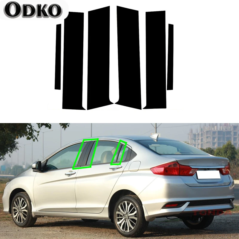 OBCHOD SILLAR STÁTOV VOZIDLA Kryt Stĺpcový nálepka BC pre Honda City 2015 2016 2017 2018 2018 2019 Príslušenstvo Vonkajšie diely