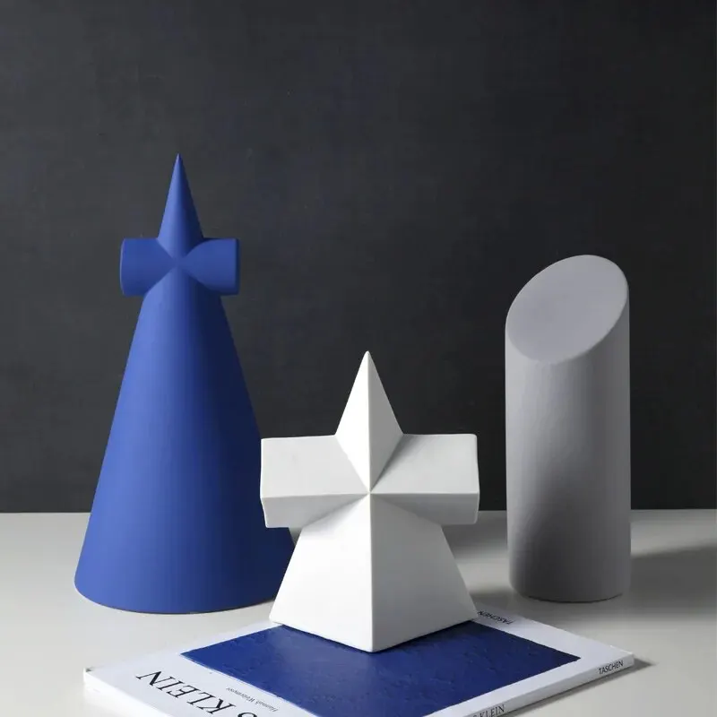 OBCHODNÉ DOPRAVY DOSTATOČNÉ DOMÁCNOSTI Keramika a smaltovaný organický materiál Nordic Geometric Model socha figurína Figurín Desktop