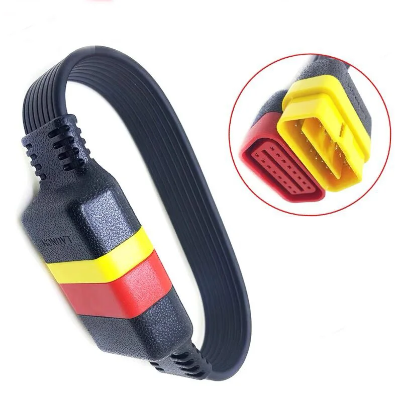 Obd predlžovací kábel na spustenie x431/pro/pro3/easydiag 3.0/mdiag/golo/thinkdiag hlavný obd2 rozšírený konektor 16pin mužov k žene