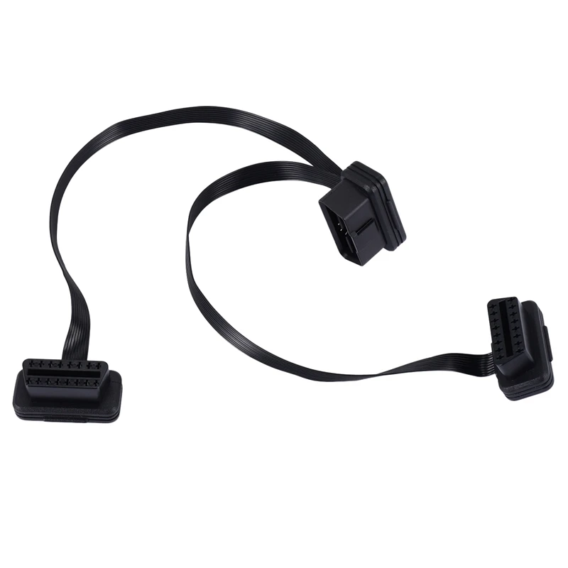 OBDII Rozšírenie Duálny konektor y Splitter OBD OBD2 16pin Muž k ženskému pripojeniu Plochne+tenké pre ELM327