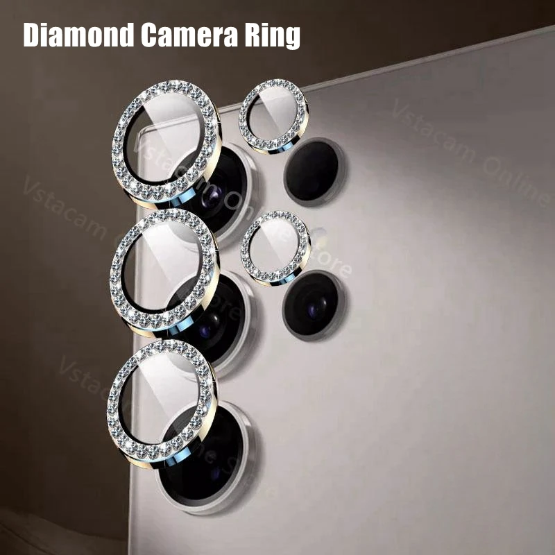 Objektív diamantovej fotoaparátu pre Samsung Galaxy S24 Ultra Plus S24+ S24ultra ochranný sklo zadných šošoviek