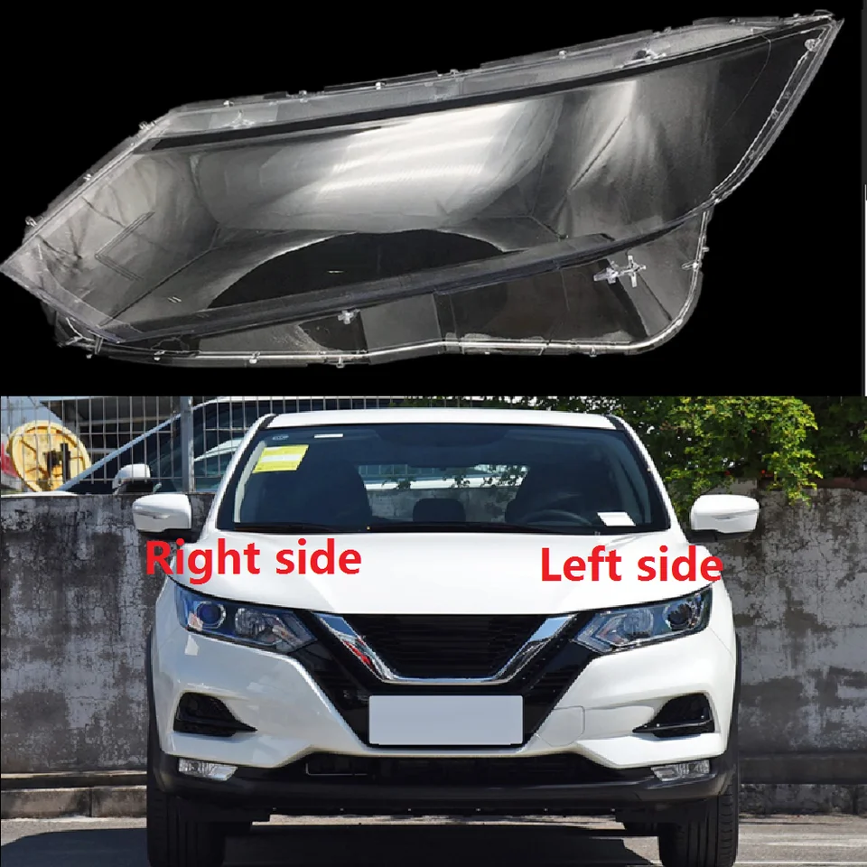 Objektív s hlavným svetlom pre Nissan Qashqai 2019 2020 Halogénový kryt Priehľadné sklo s svetlometom