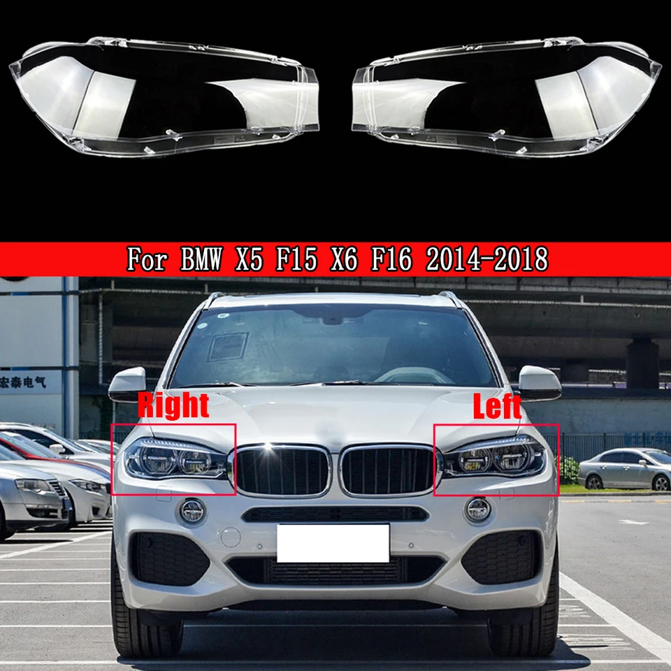 Objektív svetlometov pre BMW X5 F15 X6 F16 2014 2015 2016 2017 2017 2018 TEATLAMP SUPPELE PREDNÉ LIGHT LIGHT SHELL LAMPCOVER CAPS