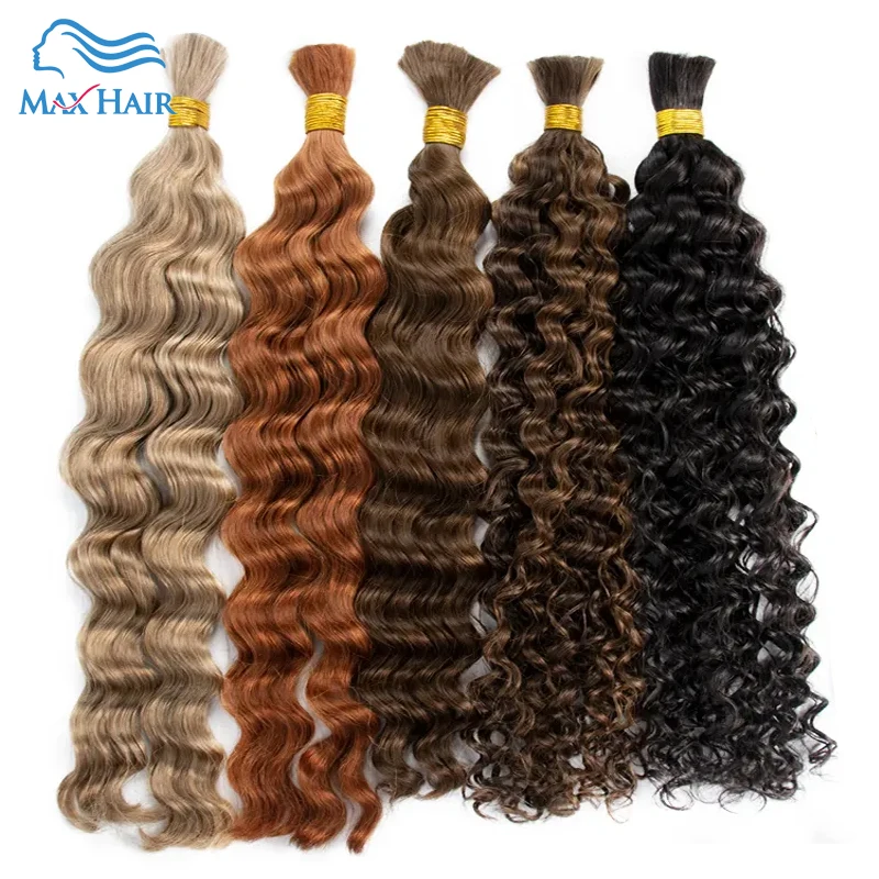 Objemové vlasy na pletenie hlbokej vlny Human Human Hair Objem bez útok medové blond vlasy predlžovanie vlasov 4 27 ombre pre ženy