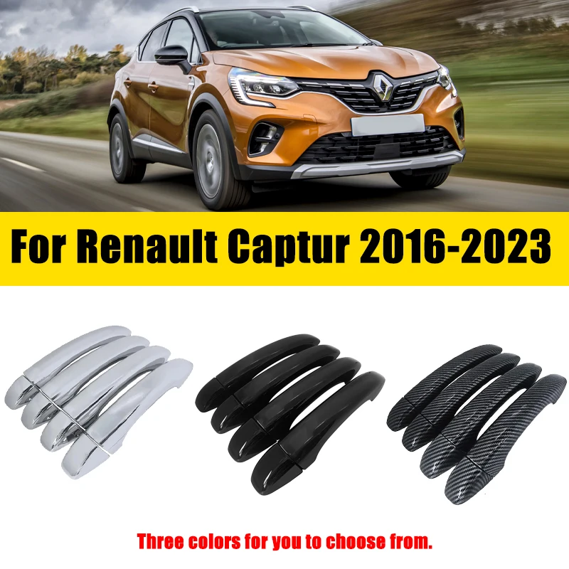 Obklad obrusa na kľučku dverí Chrome pre Renault Grand Captur Kaptur Ha Mk2 2016 ~ 2023 Luxusné doplnky pre dvere automobilov proti štrbine