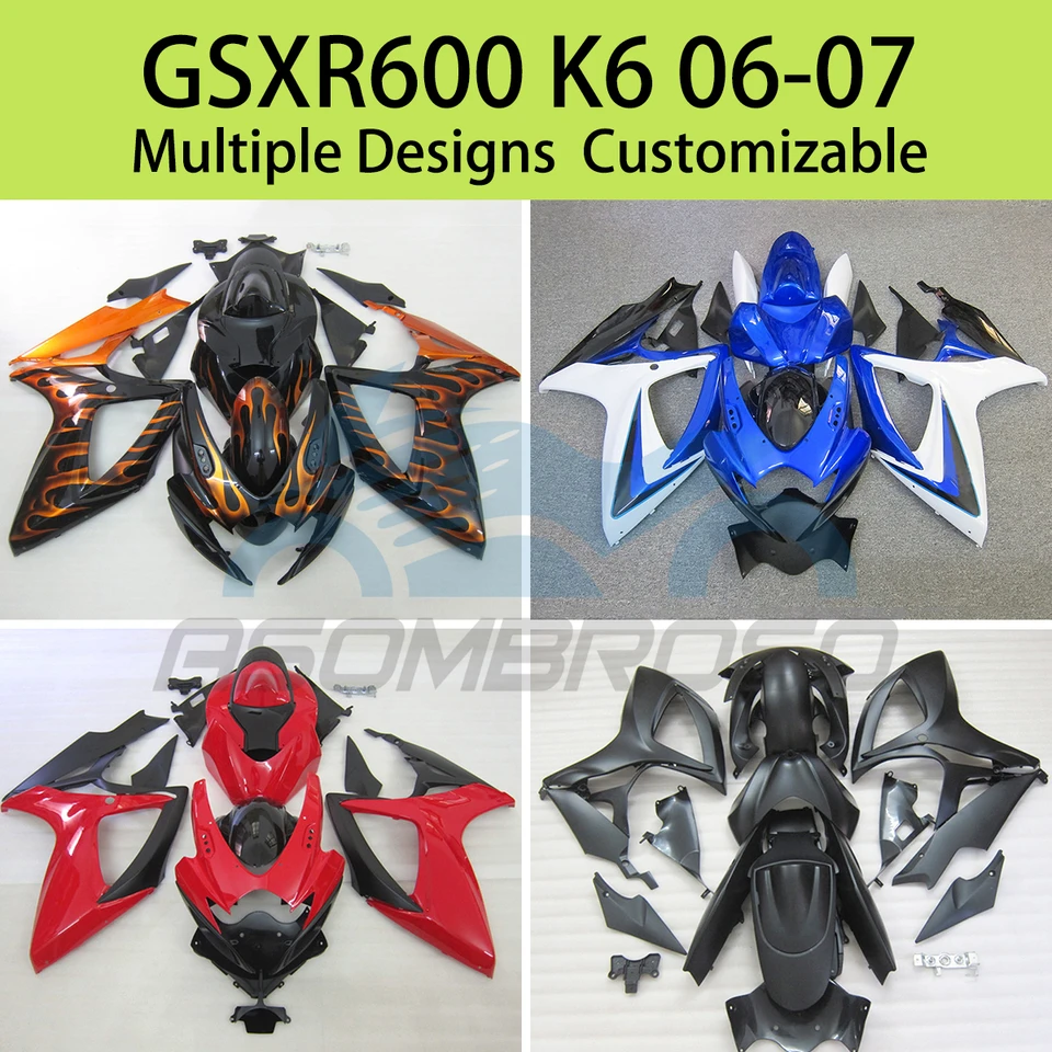 Oblek GSXR 600 750 06 07 ABS PLASTOVÁ KITA SPIS PRE SUZUKI GSXR600 GSXR750 2006 2007