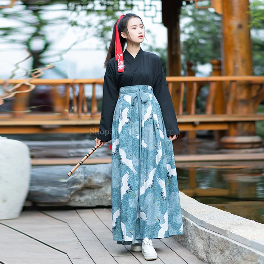 Oblečenie japonského štýlu Kimono pre ženy Haori yukata vintage žeriav tlač samurai cosplay japonsko tradičné šaty tanečný kostým