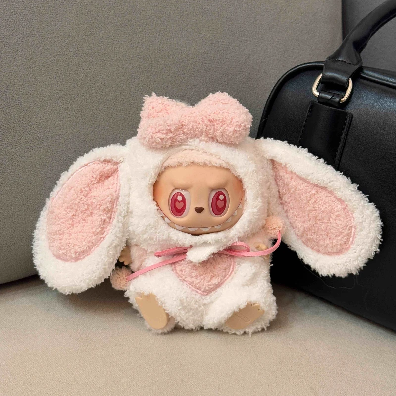 Oblečenie Mini Doll's Clothit Addfit Adsit pre 15-17cm LaBubu Idol V1 V2 Biele biele ružové ružové králičie oblečenie darček