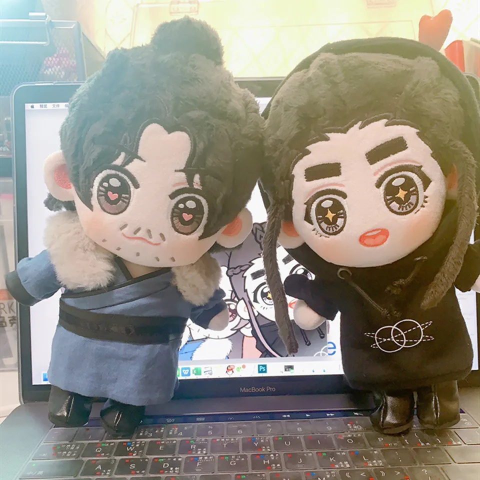 Obmedzené anime Zhen Hun Zhu Yilong Star Plys Plys 20 cm Doll Body s odevom hračkou Cosplay roztomilé priehľadné taškové doplnky dekorácie