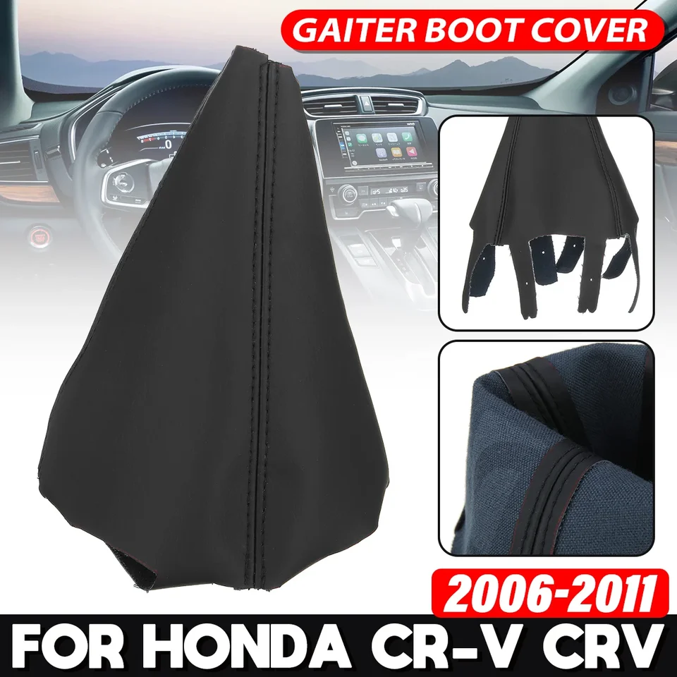 Obojok na radenie prevodovky pre prevodové vozíky PU kožená kožená slepá kolesá radenie gombíka gombíka Cover Boot Gaiter pre Honda CR-V CRV 2006-2011