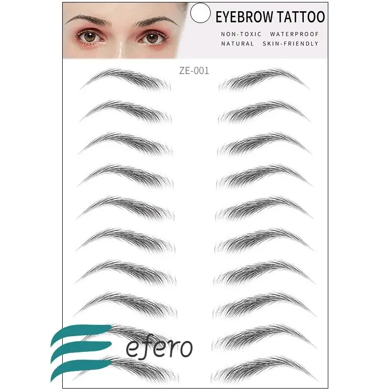 Obočie nálepka prenos vody prenos vlasov podobné očným obočím tetovania Tattoo Dlhodobé falošné zosilňovače obočia