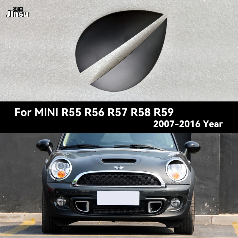 Obočie obočia s obočím automobilu Oobilové obočie Matt Matt Black Anger Helids Dekoratívna nálepka pre Mini R55 R56 R57 R58 R59