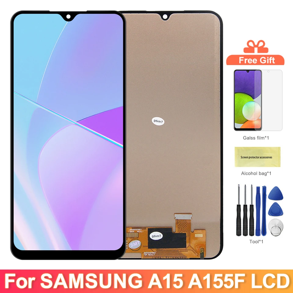 Obrazovka TFT pre Samsung Galaxy A15 A155F LCD displej dotykovej obrazovky s rámom pre výmenu obrazovky Samsung Galaxy A15 5G A156B