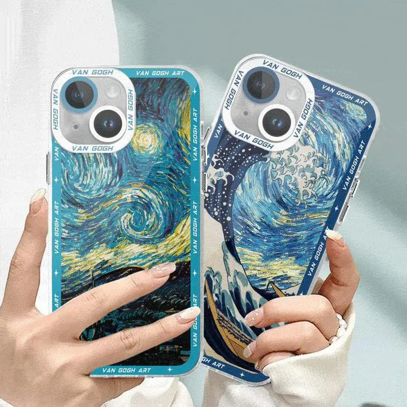 Obrazy Starry Night Van Gogh Soft Case pre Moto G22 2022 G32 G52 2022 G71 G72 G73 Edge 40 5G TELEFÓN PASE FONDAS TPU TPU