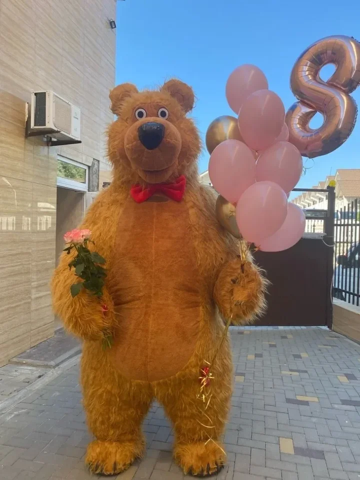 Obrovské celotelové nafukovacie mäso Medvedí maskot