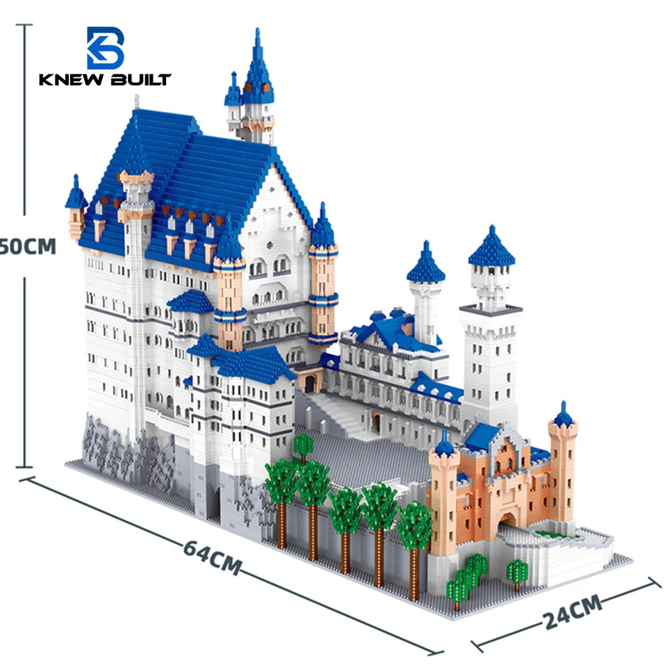 Obrovský kamenný hrad Micro Mini Block 10000ks Building Set High-Difficulty Puzzle Ultimate Achievement Cool Decor Time-Dificle