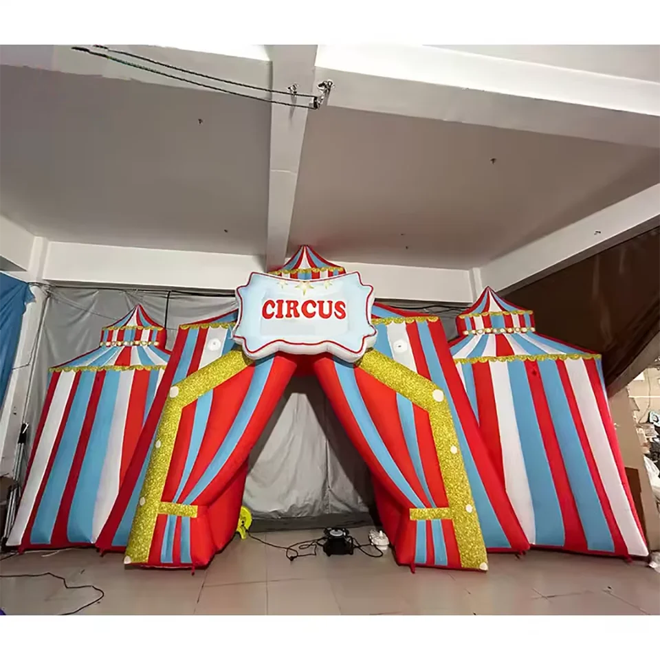 Obrovský nafukovací hradný oblúk stena vzduchu Flow Circus Vstrešný oblúk kabaret karneval