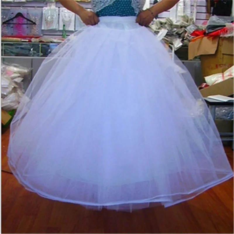 Obrus ​​bez petticoat crinoline poddajné sklzy na svadobné šaty