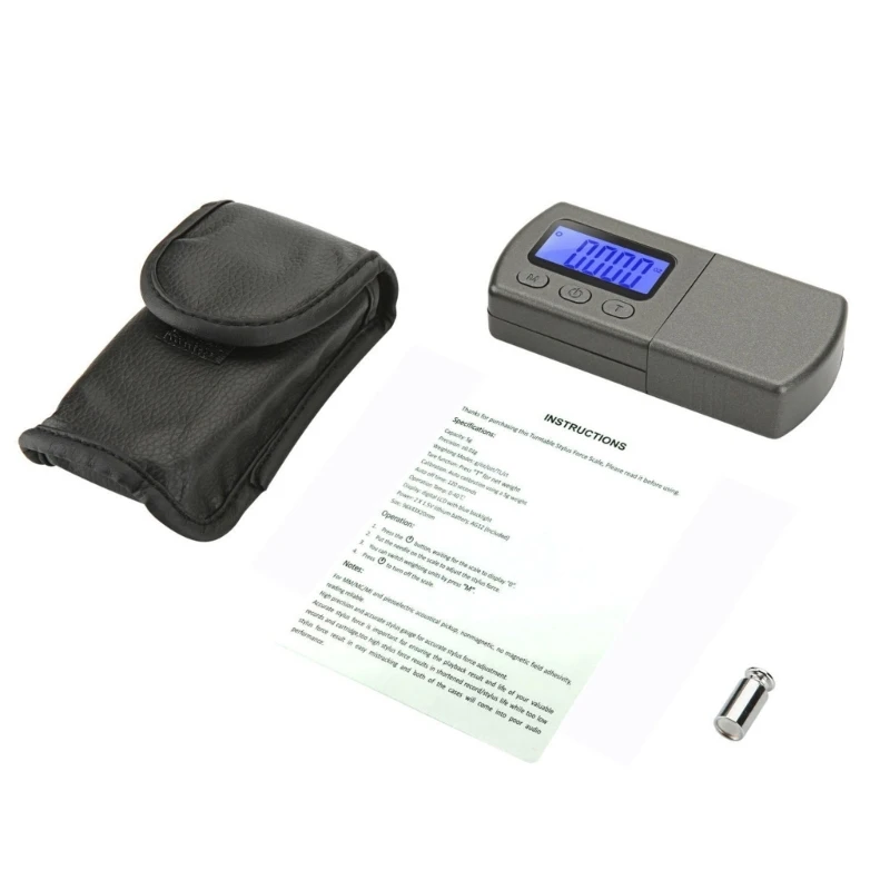 Obrys digitálnej otočnej silovej stupnice 0,01 g/5,00g sledovacia sila tlakomer/stupnica pre tonearm fono kazetu