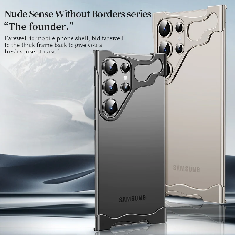 Obsovky kovové kovové rohové podložky Shock odolné v oblasti nárazu telefónu Samsung Galaxy S23 S24 Ultra plus silný kryt hliníkovej zliatinovej zliatiny
