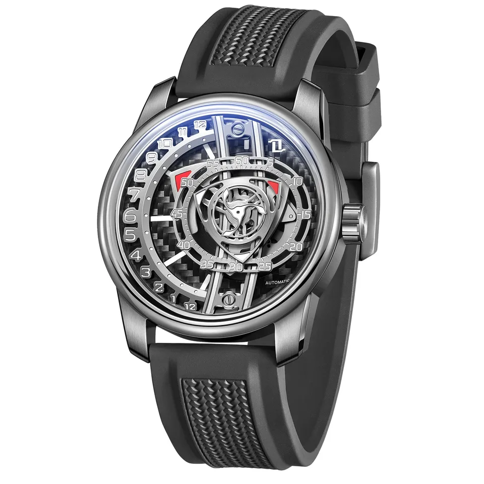 Obtvlo pánske automatické hodinky 42 mm luxusné mechanické náramkové hodinky Svetlo vodotesný zafír jedinečný módny dizajn rotor
