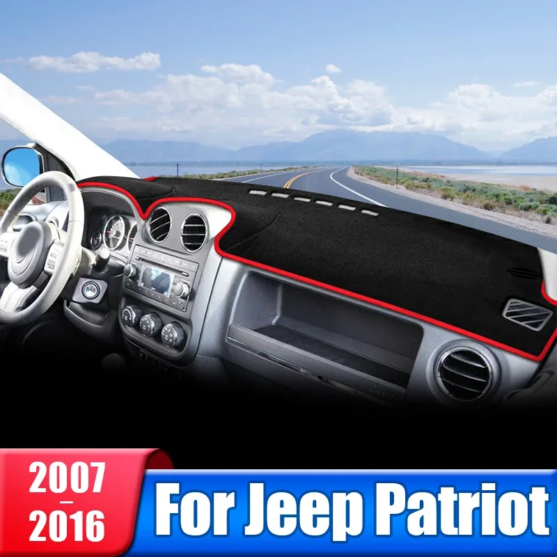 Obálka na palubný panel automobilov pre Jeep Patriot 2007 2008 2009 2010 2012 2012 2013 2014 2015 2016 Instrument Desk Sun Shade Pad Príslušenstvo