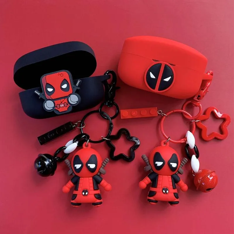 Obálka puzdra slúchadiel Marvel Deadpool pre Sony WF-1000XM4/WF-1000XM5 Silikónové bezdrôtové uchy