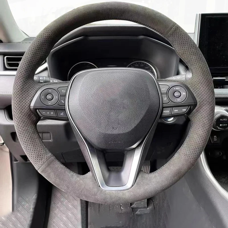 Obálka volantu s čiernym semišovým automobilom pre Toyota Avalon Camry 2018-2019 Corolla 2018-2020 Crown 2018-2019 RAV4 2019